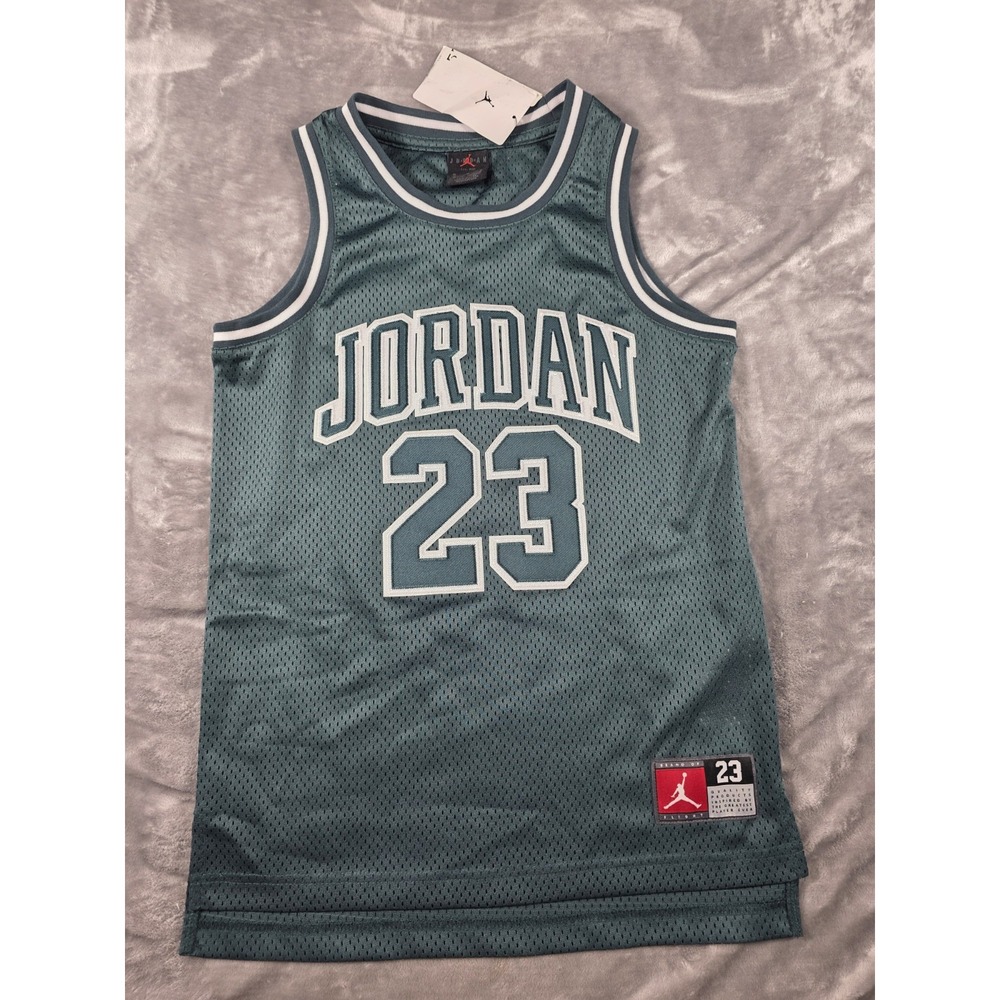 NWT Nike Air Jordan 23 Mesh Jersey‎ Youth Size Medium Teal Green